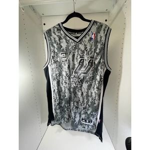 Adidas NBA San Antonio Spurs Manu Ginonili Black Camo #2 Basketball Jersey XL